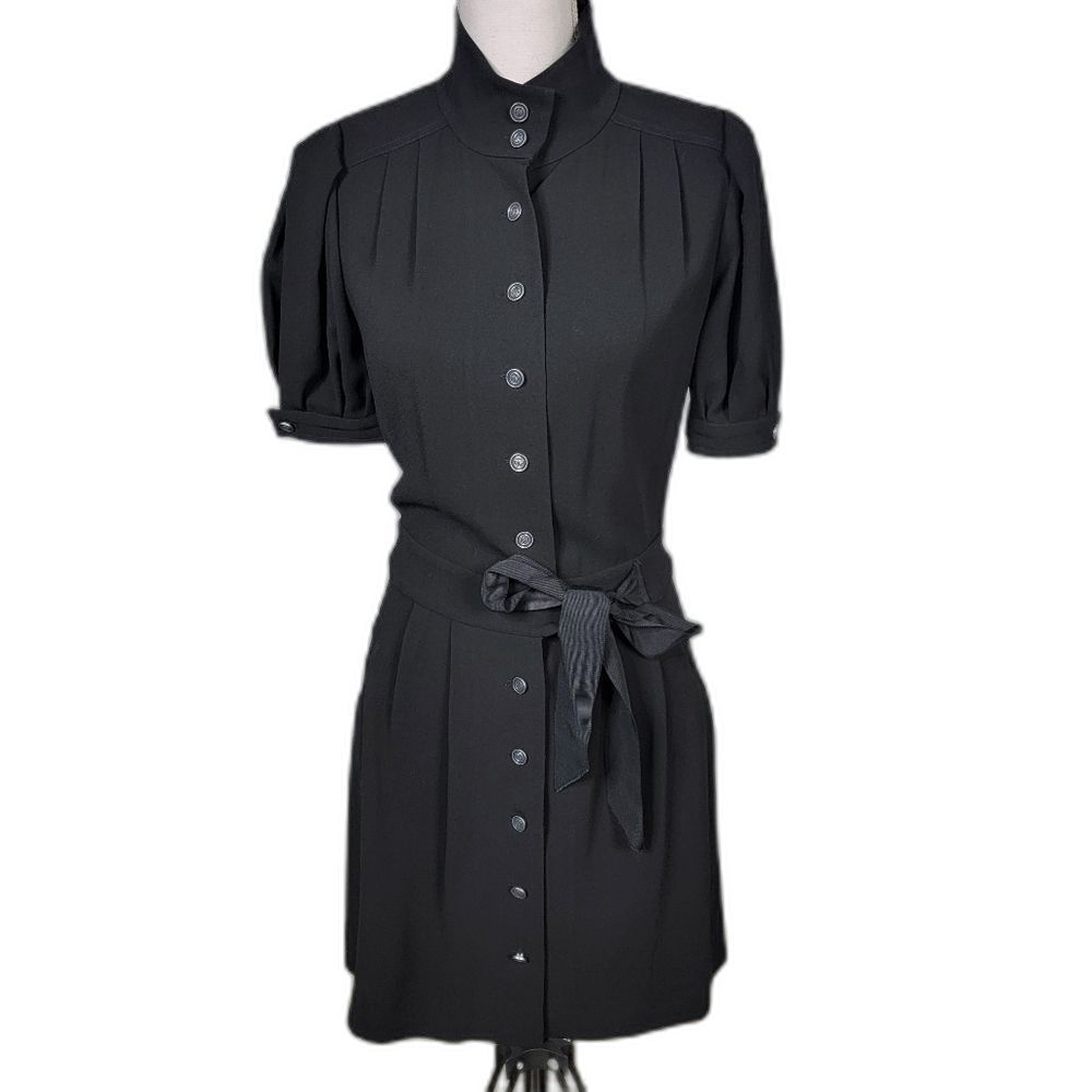 Juicy Couture Dress Sz 2 Black Military 2009 Fall Ready to Wear Goth